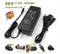Chargeur de batterie Li-ion 36V, sortie 3A, 42V3A, pour batterie au Lithium 36V, chargeur rapide de haute qualité avec ventilateur de refroidissement GX-16 connector