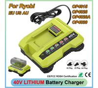 Chargeur de batterie Li-ion pour Ryobi 36V 40V, compatible avec les batteries lithium-ion Ryobi OP4015 OP4026 OP4026A OP4030 OP4050A Green