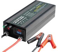 Chargeur de batterie LiFePO4 intelligent 14,6 V 60 A, réglable 0-15 V/0-60 A, charge rapide 12 V avec charge à régime pour voitures, motos, bateaux, batteries marines