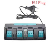 Chargeur de batterie Lithium-ion 4 ports DC18SF, adapté à Makita BL1430 BL1830 14.4V -18V, chargeur USB, batterie externe pour téléphone portable EU Plug