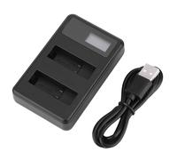 Chargeur de batterie lithium-ion rechargeable ASBBA-001 pour appareil photo GoPro Fusion, double port USB, charge rapide avec ecran LCD