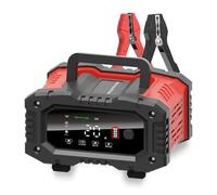 Chargeur De Batterie Moto Voiture 20A/10A Intelligent 12V/24V Au Lithium AGM Gel Plomb-Acide LiFePO4 Affichage NuméRique(20A 10A Red)