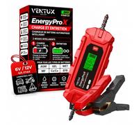 Chargeur de Batterie Moto Voiture 6V/12V 4A - Intelligent IP65 Mainteneur | 8 protections intégrées · Mode 8 phases · Pinces isolées · Boîtier antichoc · Câble 230V · Guide illustré