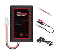 Chargeur de Batterie N8 NiMH NiCd pour Batteries 2-8s, Chargeur Intelligent RC 1A/2A avec connecteur Tamiya et Pinces Crocodiles pour Voitures télécommandées, maquettes de Bateaux, Drones et Airsoft