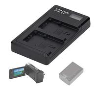 Chargeur de Batterie NP FV100 avec écran LCD, Chargeur de Batterie USB Compatible avec Batterie NP FV30 NP FV40 NP FV50 NP FV70 NP FV70A NP FV90 NP FV100, Double Charge