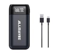 Chargeur de batterie portable XTAR PB2SL amélioré 18650 avec fonction batterie externe pour batteries Li-ion 18650 et 21700 - Avec sortie USB et entrée USB-C (batterie non incluse)