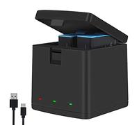 Chargeur de Batterie pour 11/10/9, Chargeur USB 3 Canaux avec Cordon Haute Vitesse de Type C, étui de Transport pour pour 11 pour 10 pour 9, Noir