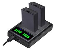 Chargeur de batterie pour appareil photo, chargeur de batterie pour appareil photo - Pack de batterie - Accessoires de remplacement portables à charge rapide avec écran LED pour femmes et hommes