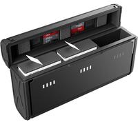 Chargeur de Batterie pour Gopro Hero 13-Coque de Charge Rapide,Étui de Transport à Trois Emplacements,Compatible avec la Batterie d'Origine,Noir