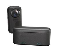 Chargeur de batterie pour Insta360 X6, hub de charge rapide à double fente pour batteries de caméra d'action X6, boîtier de rangement LED avec protection contre les surcharges pour accessoires Insta