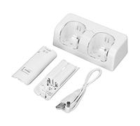 Chargeur de Batterie pour Télécommande, Base Double, Blanc | Recharge sans piles, Cordon 1,5 m, Socle ABS durable