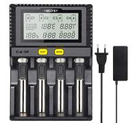 Chargeur de Batterie Rapide 3 A - Charge Rapide - AA AAA D 26650 18490 18350 18500 RCR123 - Li-ION/IMR/INR/ICR/NI-MH/NI-CD - Écran LCD - Contrôle Intelligent de la Température，