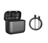 Chargeur de batterie rapide pour Insta360 X2 (pas pour X3), station de stockage de charge de batterie portable à 2 canaux avec emplacements pour cartes SD Misro et câble USB de type C, jusqu'à 80 % de