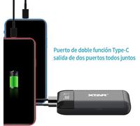Chargeur de Batterie Rapide + Power Bank XTAR PB2S Type-C Chargeur de Batterie Portable Double Fonction USB C pour 18700 20700 21700 (Piles Non incluses)