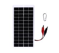 Chargeur de batterie solaire 10W avec mousqueton 12V batterie externe polysilicium plaque de chargeur solaire Portable for pompe à lampe extérieure Conversion Efficace