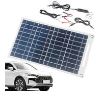 Chargeur de batterie solaire de voiture, kit de charge de 25 W | Chargeur solaire de voiture pour automobile, camping-car, remorque, camion, tondeuse à gazon, bateau, moto, tracteur, véhicule