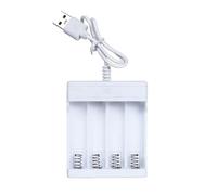 Chargeur de Batterie USB Rapide Batteries Rechargeables 4 emplacements pour Piles AA AAA