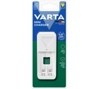 Chargeur de batterie Varta 57656 101 401 Mini 2 piles blanc AA/AAA