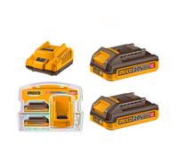 Chargeur de batteries 2.0 Ah + 2 batteries 2.0 Ah 20V compatible P20S - INGCO - FBCPK2212E
