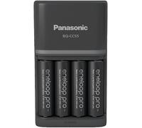 Chargeur de bloc de batterie NiMH avec accus Panasonic Smart & Quick BQ-CC55 +4x eneloop Pro AA