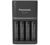 Chargeur de bloc de batterie NiMH avec accus Panasonic Smart & Quick BQ-CC55 +4x eneloop Pro AA