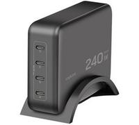 Chargeur de bureau USB-C, 4 ports, GaN, 240 W