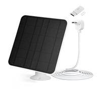Chargeur de caméra à panneau solaire IP65 avec micro-câble 9,8 pieds, support mural réglable 360 ° for projecteur XL(4W)