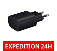 Chargeur De Charge Ultra Rapide 25 W Pour Samsung Ep-Ta800n, Port Usb De Type C (Sans Câble), Noir (Lot De 1