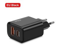 Chargeur De Charge Usb Rapide 55w Pd, 2 Ports, Prise Eu, Adaptateur De Chargeur Mural Pour Iphone Xiaomi Huawei Samsung, Chargeur De Téléphone Usb C