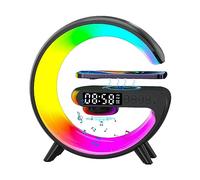 Chargeur de Haut-Parleur Sans Fil LED en Forme de G | Veilleuse d'Ambiance | Lampe de Table RVB à Changement de Couleur pour Chambre à Coucher