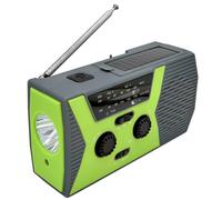 Chargeur de lampe torche et radio météo solaire d'urgence à manivelle 4000 mAh avec dynamo solaire à manivelle et radio intégrée