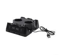 Chargeur de manette pour PS4 MOVE, station de charge rapide multifonctionnelle de 10,2 cm pour manettes PS4 VR avec poignée quatre en station de combinaison LED efficace