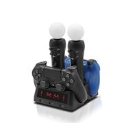 Chargeur de Manette Station de Charge Adaptateur de Charge Rapide, Station de Charge Multifonctionnelle pour Manette/Move/VR avec Indicateur LED