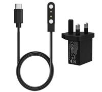 Chargeur de montre intelligente 2 broches 4 mm compatible avec Reflex Active Radley Series 20 YAMAY SW022, Ticwatch GTX, AGPTEK LW11, Xiaomi Haylou RT LSO5S, câble de charge magnétique pour montre