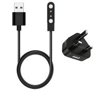 Chargeur de montre intelligente 2 broches 4 mm compatible avec Reflex Active Radley Series 20 YAMAY SW022, Ticwatch GTX, AGPTEK LW11, Xiaomi Haylou RT LSO5S, câble de charge magnétique pour montre