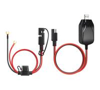 Chargeur de moto - 12 V USB Smart Portable Chargeur de Batterie 180cm Intelligent Câble de Charge Automatique avec Indicateur LED Multi Système de Protection | Mainteneur de Batterie pour Moto Voiture