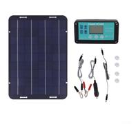Chargeur de panneau solaire 40 W 18 V avec contrôleur pour voitures, camping-cars, yachts et motos, montage à ventouse et plusieurs options de câble (B)