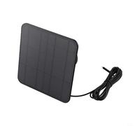 Chargeur de panneau solaire 5 W pour sonnette vidéo Ring Video Doorbell 4/3/2 et Battery Doorbell Plus, silicium monocristallin avec câble USB-C de 3 m, support réglable à 360° (noir)
