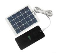 Chargeur de panneau solaire 6 W 5 V pour caméras de sécurité extérieures avec câble étanche pour charger les lampes solaires de jardin et le panneau en polysilicium (TYPEC)