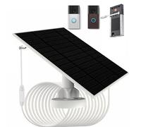 Chargeur de panneau solaire 6 W/5 V pour sonnette à batterie Ring (nouveau modèle/version 2024) et autres sonnettes de batterie avec port USB-C, installation facile, câble de charge de 4 m, étanche