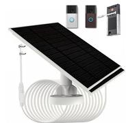 Chargeur de panneau solaire 6 W/5 V pour sonnette à batterie Ring (nouveau modèle/version 2024) et autres sonnettes de batterie avec port USB-C, installation facile, câble de charge de 4 m, étanchéité