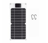 Chargeur de panneau solaire 6 W avec régulateur de tension intelligent pour appareils de 5 V, parfait pour le camping et la randonnée (blanc)