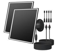 Chargeur de panneau solaire 6 W pour caméras de sécurité extérieures, DC 5 V, IP65 étanche. Micro USB/USB-C/DC (35 x 135) compatible avec les caméras Eufy/Wyze/Ring, câble de 3 m, système de