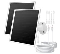 Chargeur de panneau solaire 6 W pour caméras de sécurité extérieures, DC 5 V, IP65 étanche. Micro USB/USB-C/DC (35 x 135) compatible avec les caméras Eufy/Wyze/Ring, câble de 3 m, système de