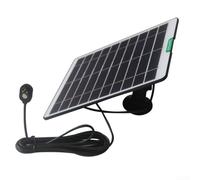 Chargeur de panneau solaire, alimentation solaire pour caméra de sécurité, 5 W IP65 monocristallin, câble de 3 m et support à 360°, résistant aux intempéries, compatible avec caméra extérieure Arlo