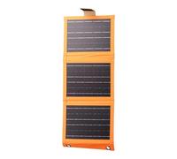 Chargeur de panneau solaire - Chargeur solaire orange | Panneau solaire pour le camping | Tissu Oxford pliable pour téléphone portable solaire | Dispositif de chargement de camping en silicone