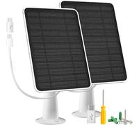 Chargeur de panneau solaire compatible avec caméra Arlo Essential Outdoor/Essential Spotlight XL (2ème génération), panneaux solaires 5 W, charge avec câble micro USB-C étanche IP65 de 3 m et support