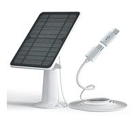 Chargeur de panneau solaire compatible avec Eufycam 3/3C/2C/2C Pro/E40/E20/2/2 Pro/E/L20/L40/Solo/SoloCam, panneau solaire 5 W pour appareil photo Eufy, port micro USB et USB-C, câble de 3 m, étanche