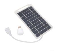 Chargeur de panneau solaire en polysilicium 5 W 5 V avec sortie USB pour téléphone portable et petit appareil, design portable léger avec cellules scellées en résine époxy pour voyage en plein air