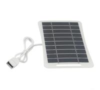 Chargeur de panneau solaire en polysilicium 5 W 5 V avec sortie USB, taux de conversion élevé, alimentation extérieure compacte pour téléphones portables, lampes de jardin, rue